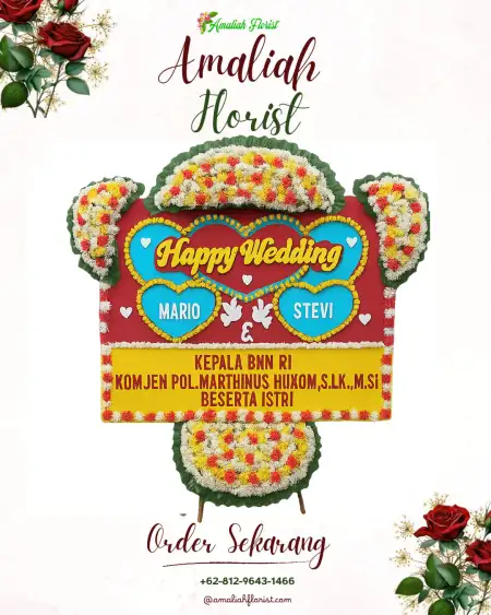 Papan Bunga Pernikahan Tanah Siang